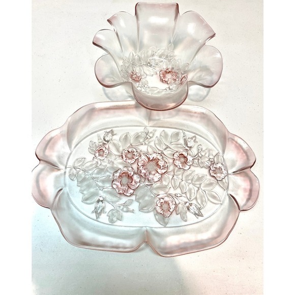 Mikasa Rosella Hostess Serving Bowl and Matching Platter Gift Set - Picture 1 of 9